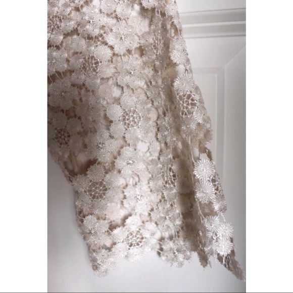 Hoss Intropia Pink and Beige Lace Flowy Dress - Picture 9 of 12